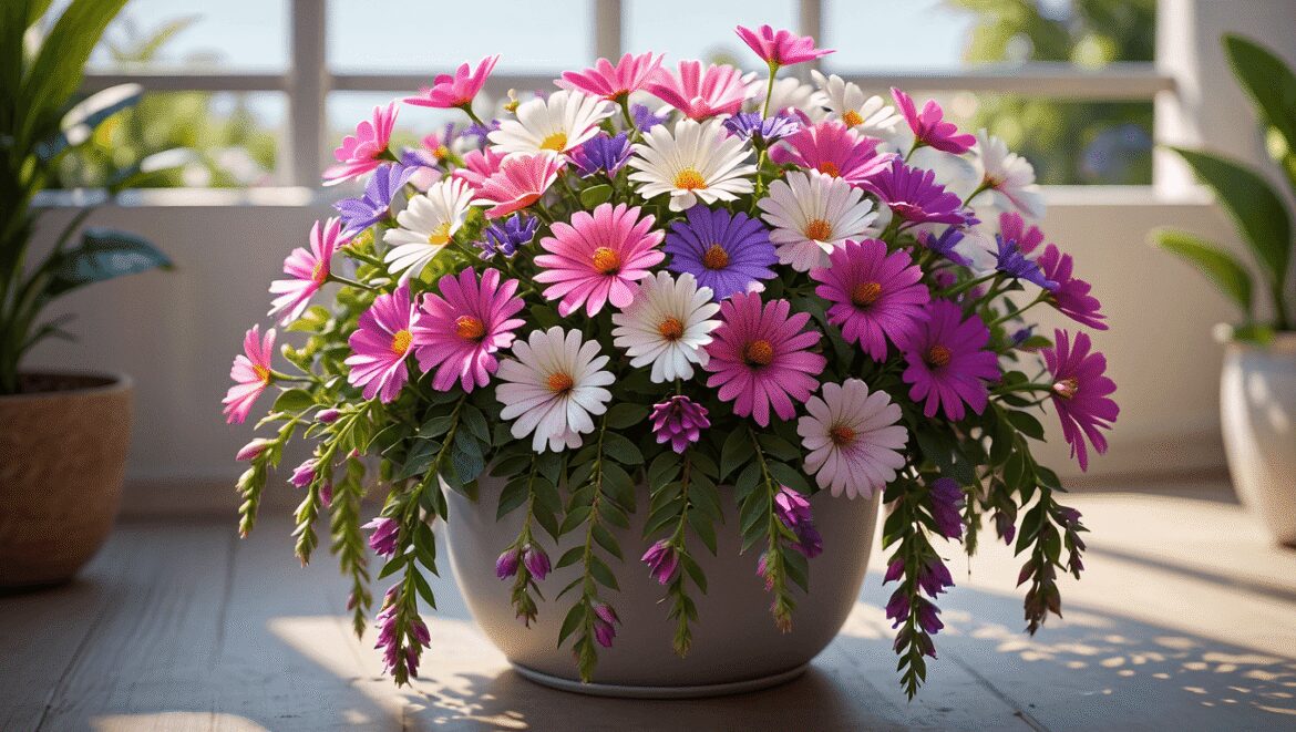 La Scaevola offre une floraison continue tout l'été, même en plein soleil et au vent