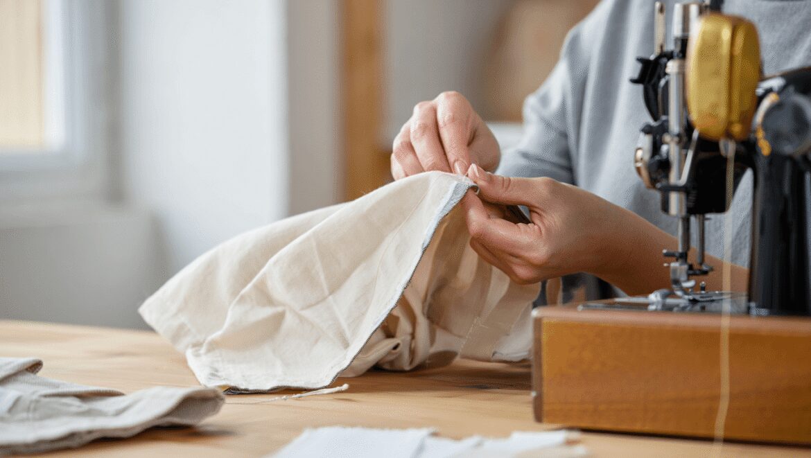 Récup' vieux draps en coton : le tuto pour les transformer en sacs
à vrac ultra tendance pour le marché