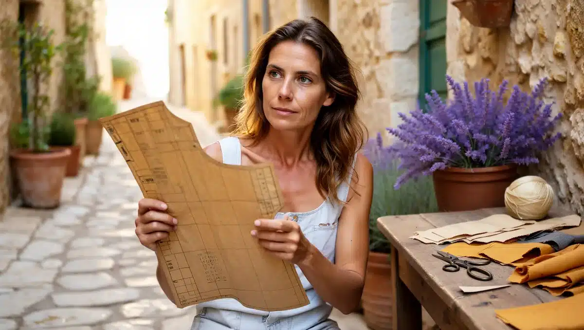 Quelles étapes pour assembler la robe Provence? — Commencez par choisir un patron adapté au style provençal, comme une robe à bretelles, une robe portefeuille ou une robe trapèze. Vérifiez les mesures et adaptez le patron à votre taille avant la