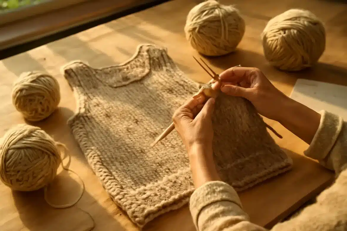 Comment tricoter facilement un pull sans manches en un week-end ?