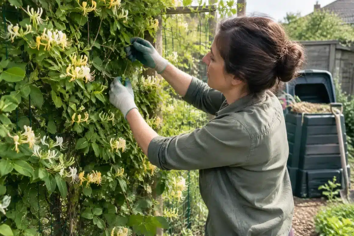 Comment masquer le vis-à-vis en 2-3 saisons en plantant un chèvrefeuille cet automne?